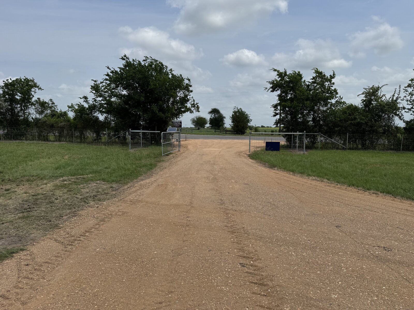 Entry gate at Round Top Fold on FM 1291 in Round Top, Texas